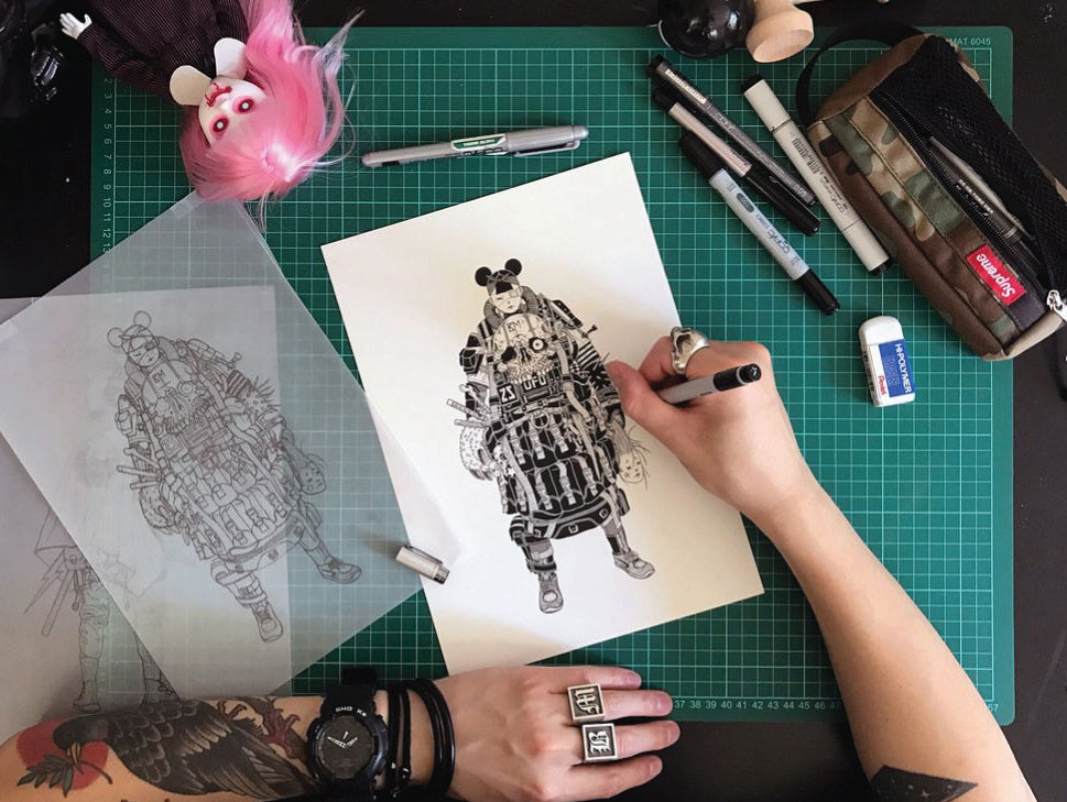 Gerald Leung's drawings reflect his own inner world.