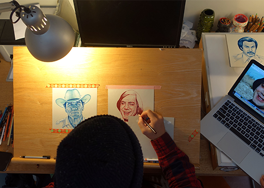 Hyper-realistic portraits highlighting the unnerving immortality of good versus evil.