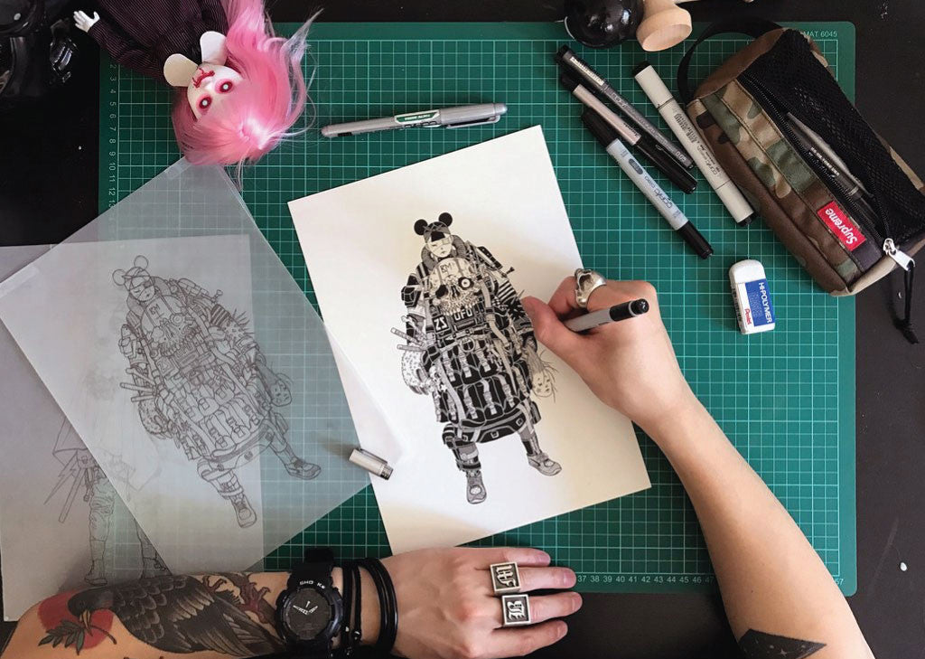 Gerald Leung's drawings reflect his own inner world.