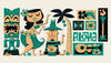 Wild World of Tiki (set of 4)