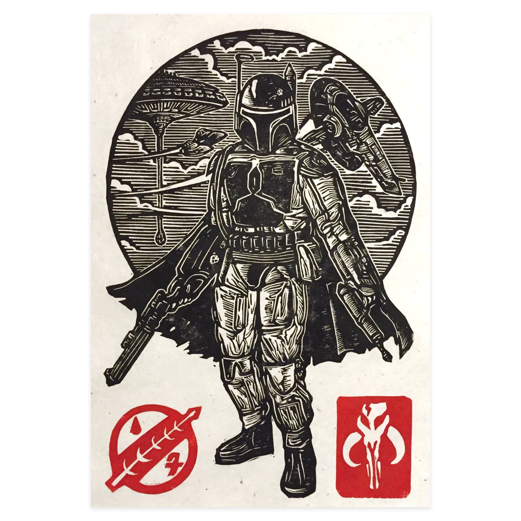 Boba Fett Block Print
