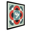 Geometric Dove - Red