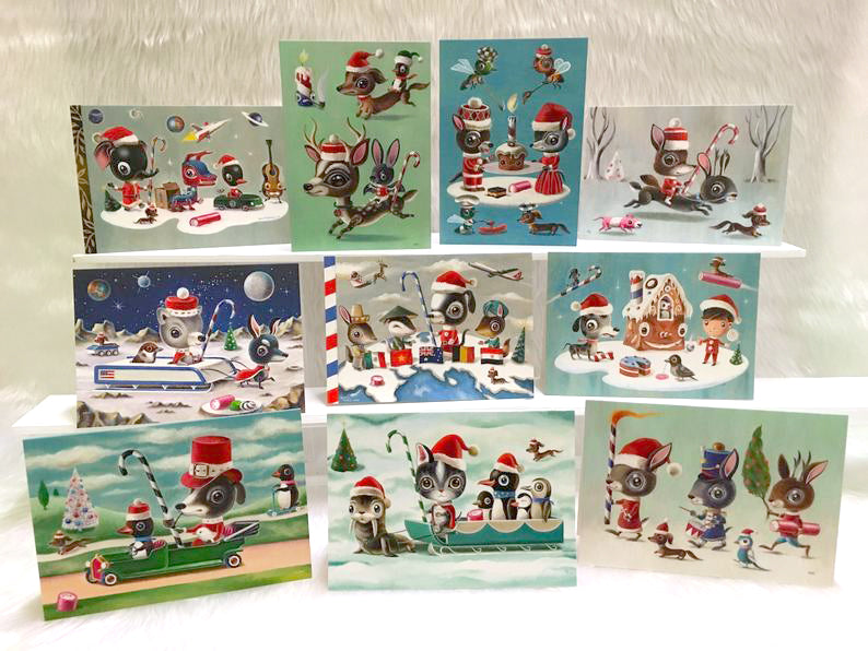 Martin Harris - Memories of Christmas Gone By (pack of 7 assorted cards)