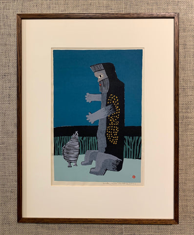 'Mountaineer and Bird' by Umetaro Azechi