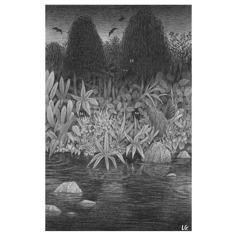 Floating Down A Sumatran River At Nightfall