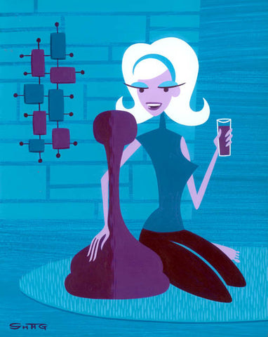 Game Girl (Portrait in Blue)