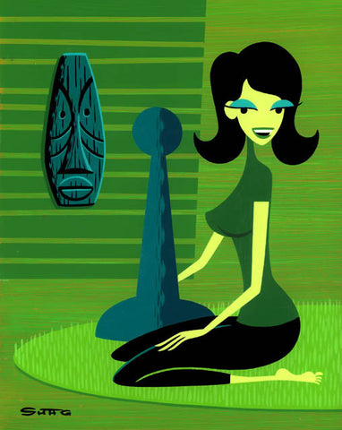 Game Girl (Portrait in Lime)