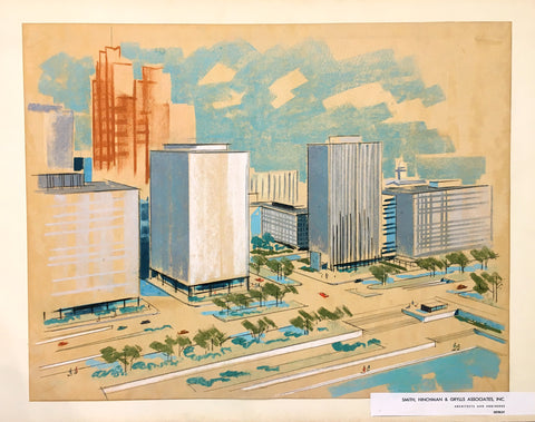 Architectural rendering - City Buildings
