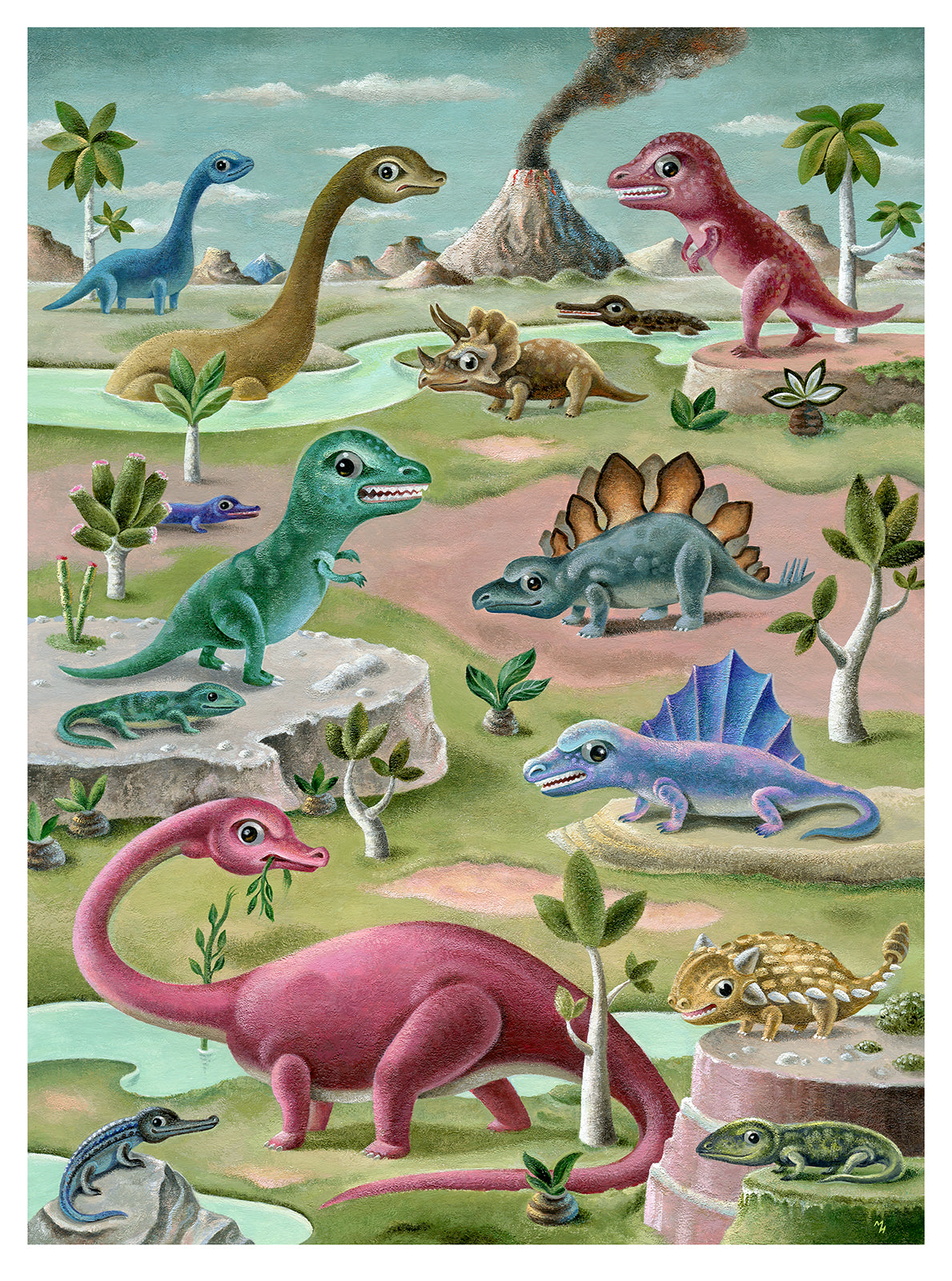 Aucasaurus garridoi, a prehistoric era dinosaur Poster Print by