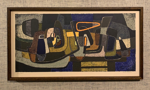 'Untitled' (Abstract lithograph) by Nils Wedel