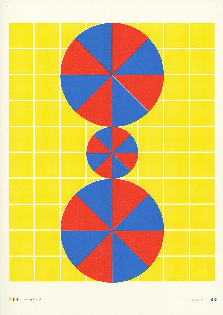 SC 11 (yellow background blue red segments)