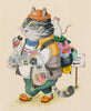 Hiking Cat with Many Snacks