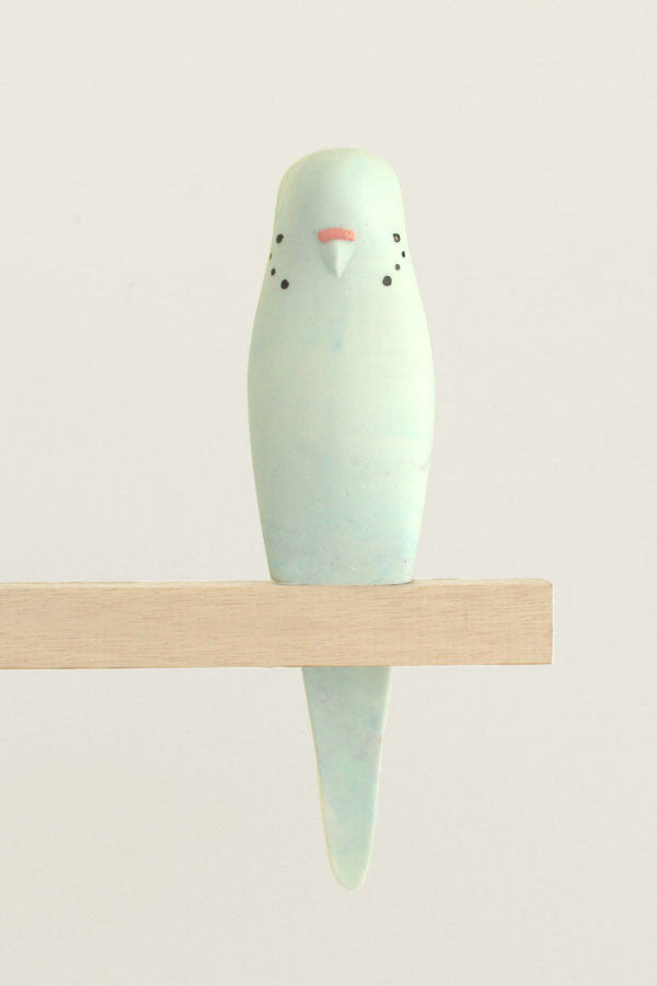 Resin Budgerigar - 'Cloud'