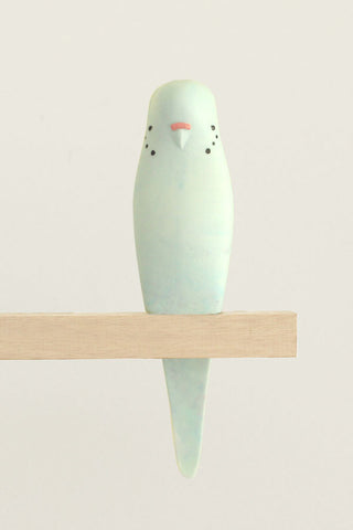 Resin Budgerigar - 'Cloud'