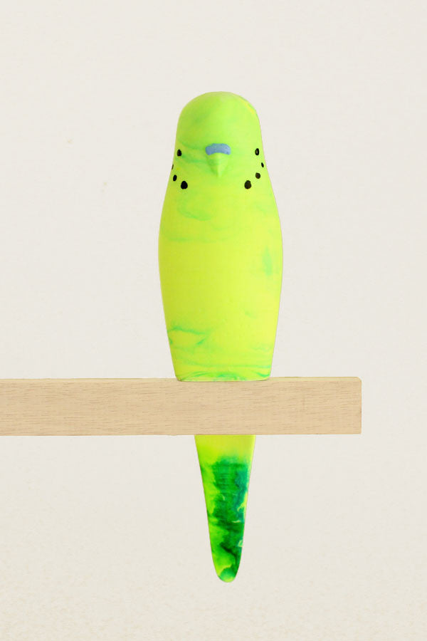 Resin Budgerigar - 'Kiwi'