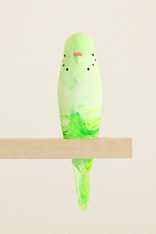 Resin Budgerigar - 'Minty'