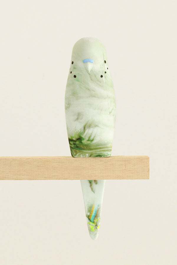 Resin Budgerigar - 'Mist'