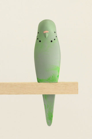 Resin Budgerigar - 'Moss'