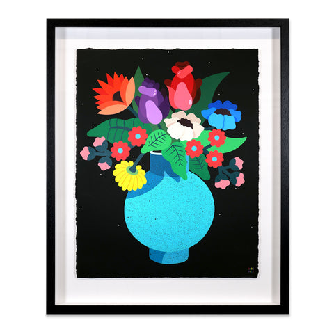 Blue Vase at Night
